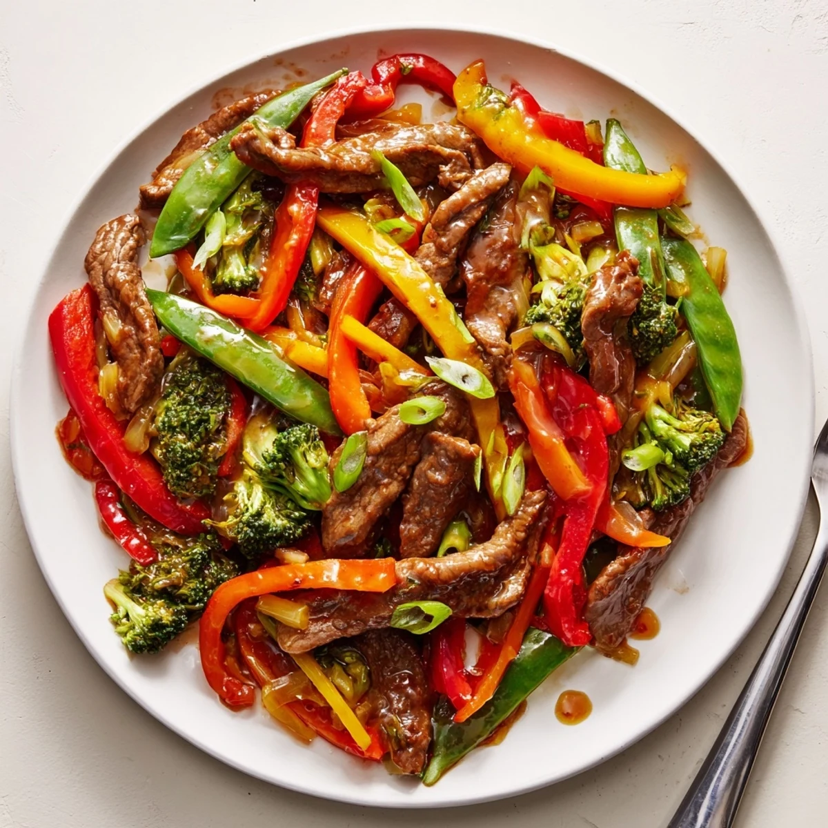 Delicious Easy Beef and Vegetable Stir-Fry served with vibrant, crisp vegetables and savory sauce.  