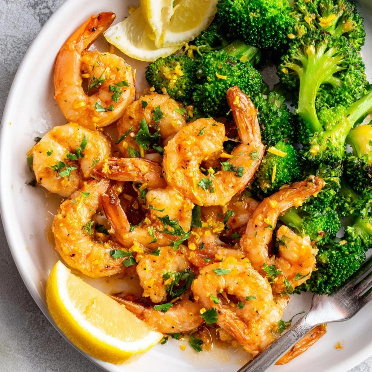 A quick garlic butter shrimp and broccoli dish, perfect for busy weeknights.