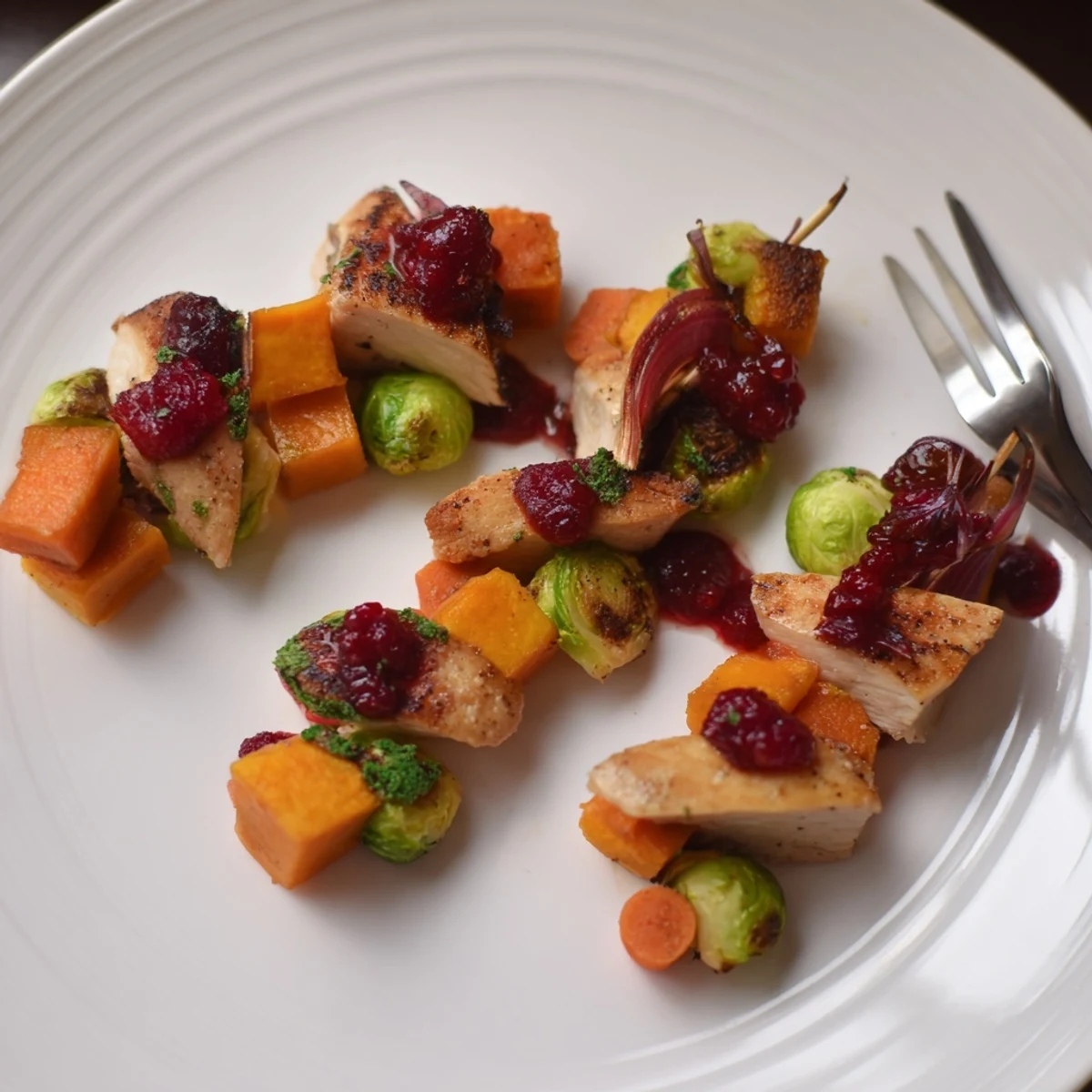 Golden and juicy sheet-pan roasted turkey breast, surrounded by caramelized winter vegetables.