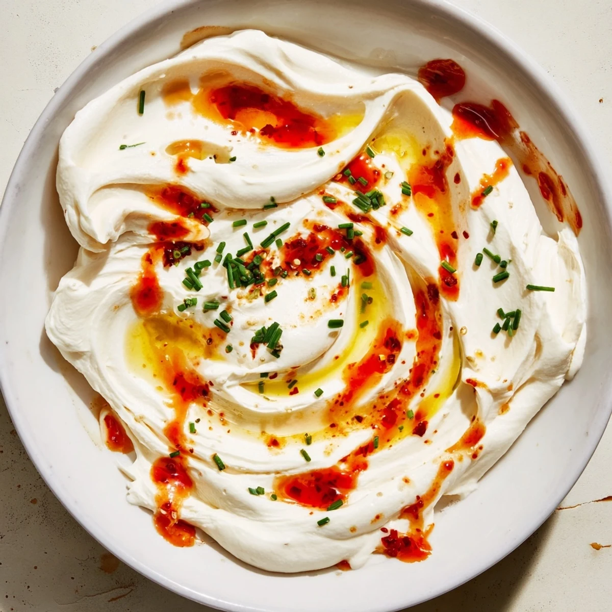 Spicy hot honey and creamy ricotta dip, perfect alongside crispy crostini for dipping.