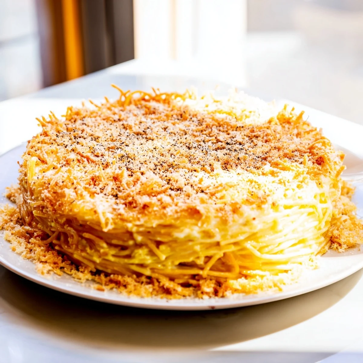 Cacio e Pepe Pasta Pie