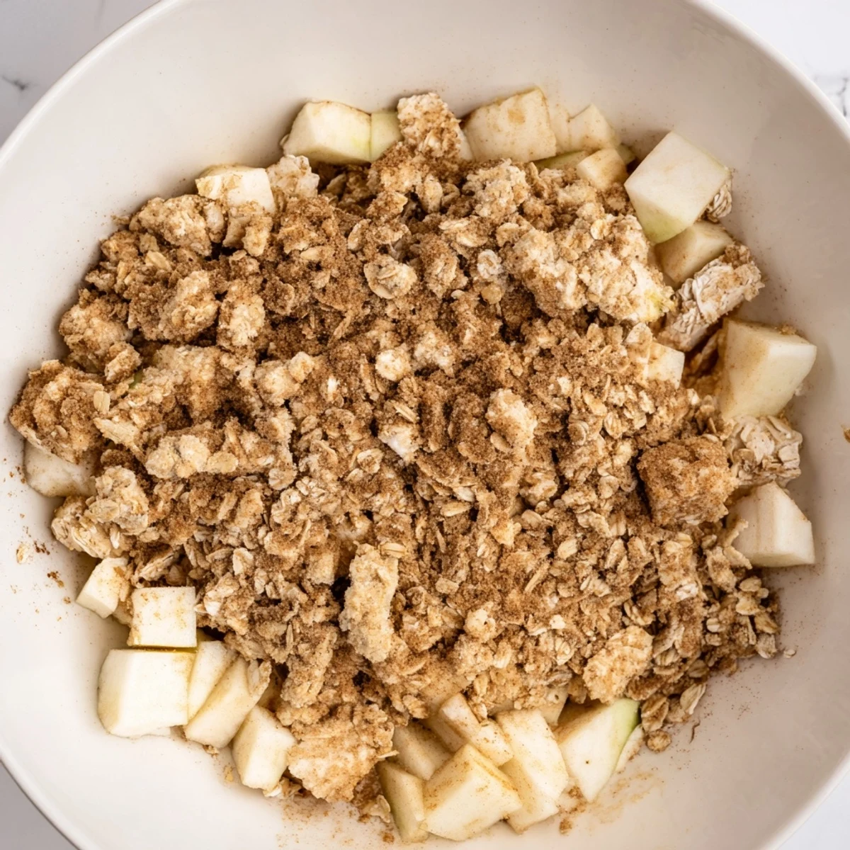 Warm and comforting Best Apple Crisp with that classic golden oat-almond crumble topping.