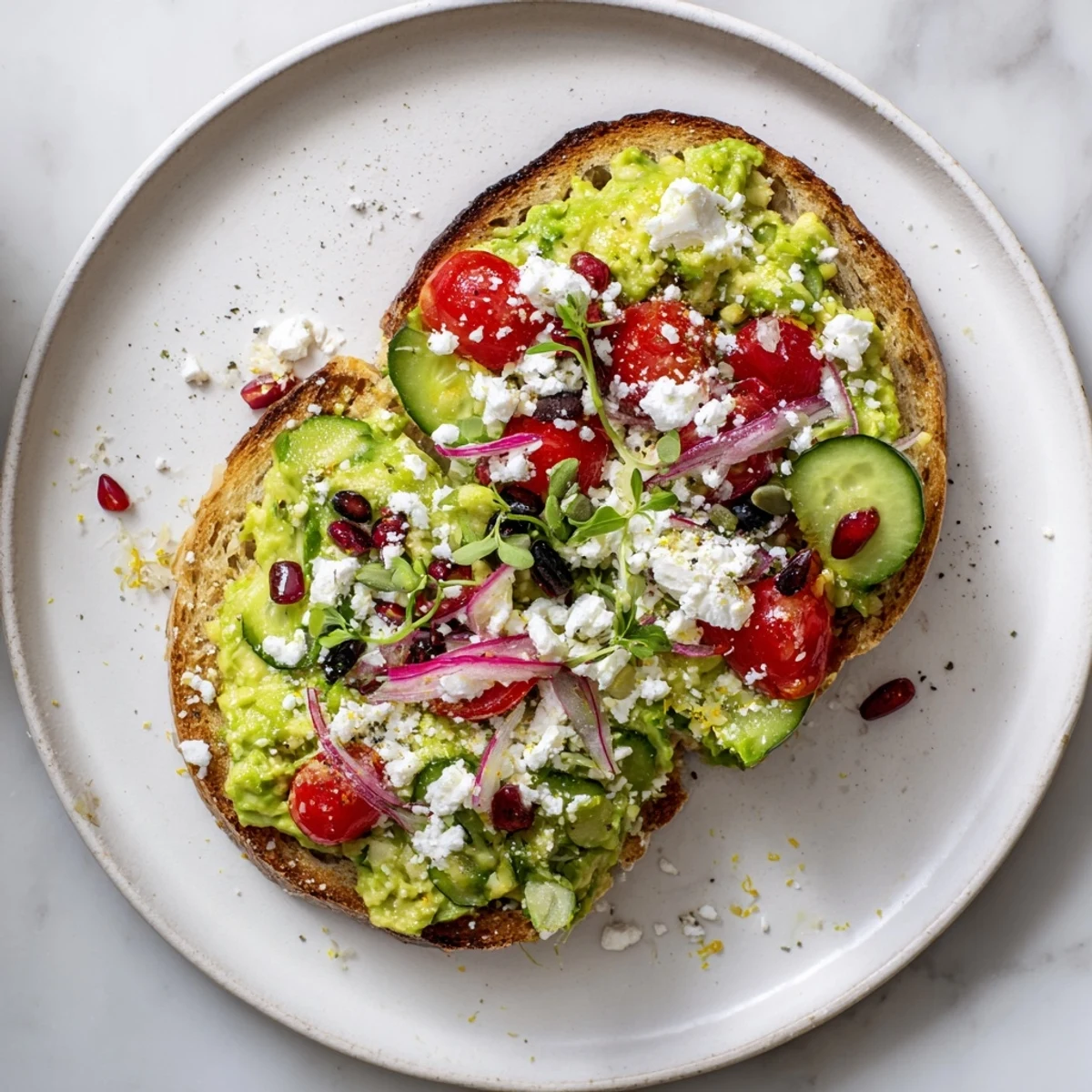 Express Holiday Avocado Toast Bar, a vibrant spread with creamy avocado awaiting flavorful savory and sweet toppings.