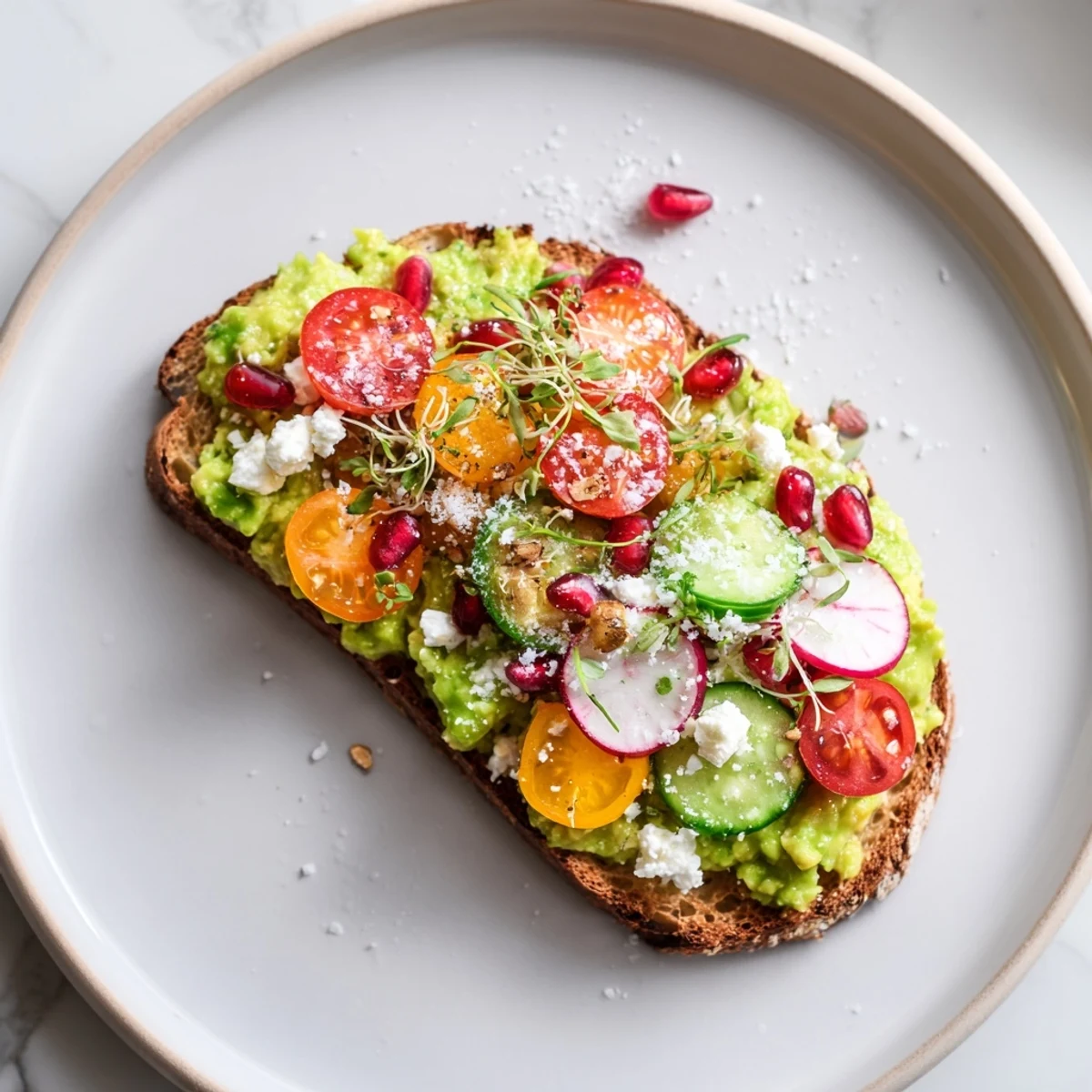 This Express Holiday Avocado Toast Bar, featuring toasted bread and mashed avocado, promises a delicious brunch experience.