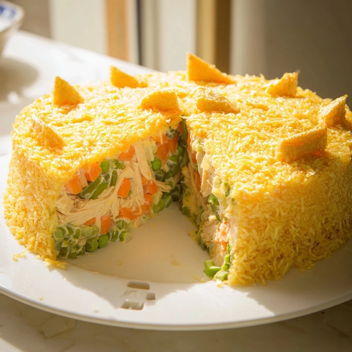 Golden, flaky crust encasing a steaming, creamy Marry Me Chicken Pot Pie filling.