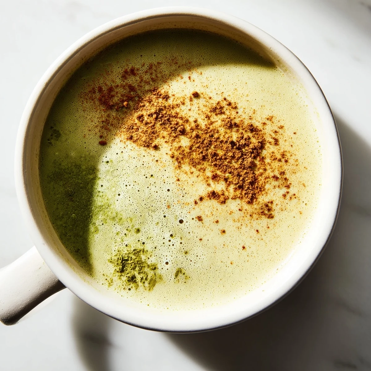 Enjoy a smooth, delicious Cinnamon Maple Oat Milk Matcha Latte, the perfect afternoon vegan treat.