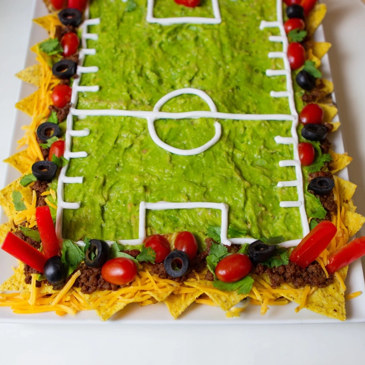 Soccer Field Nacho Platter