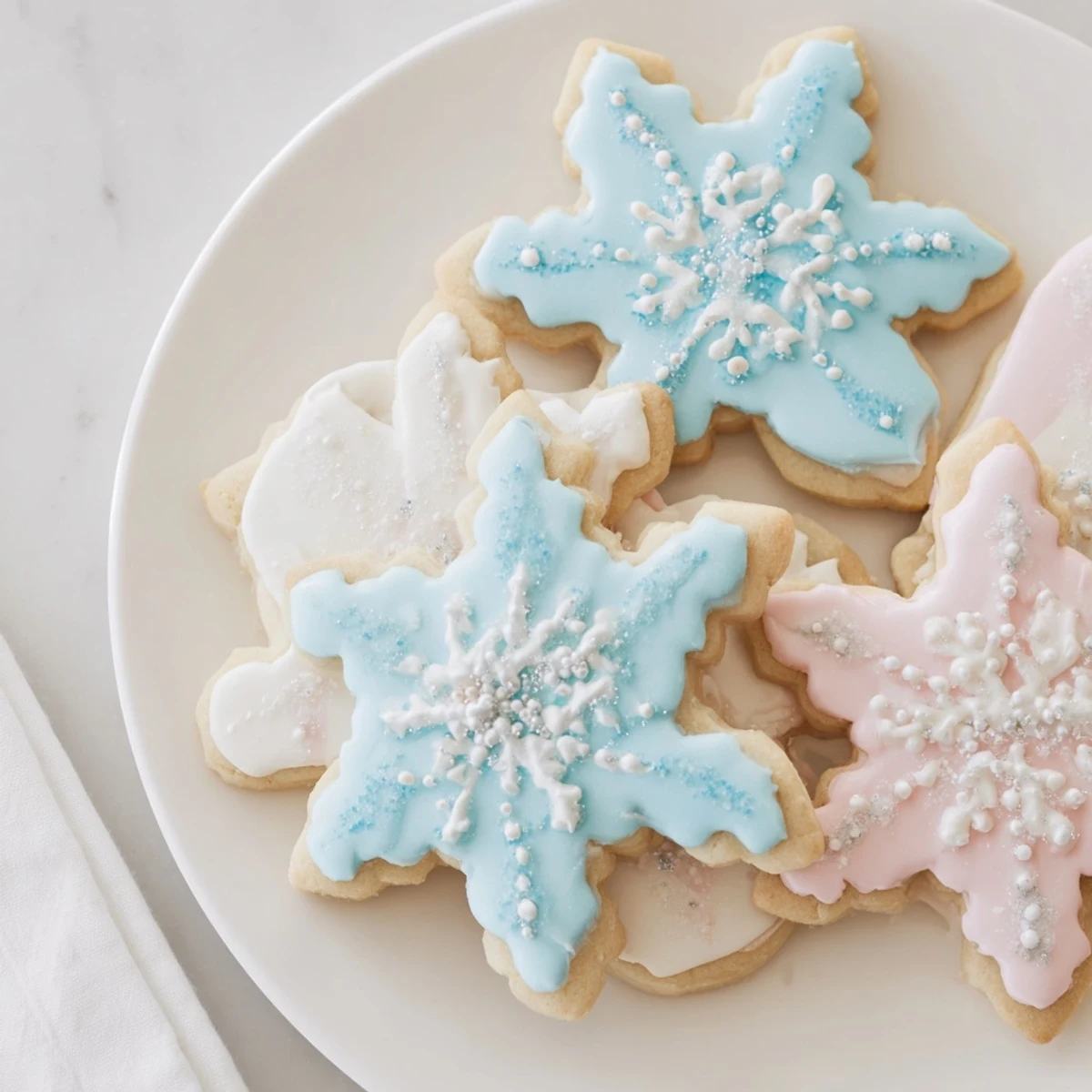 Warm & Toasty Mitten Cookies arranged for display, vividly decorated with festive, colorful royal icing.