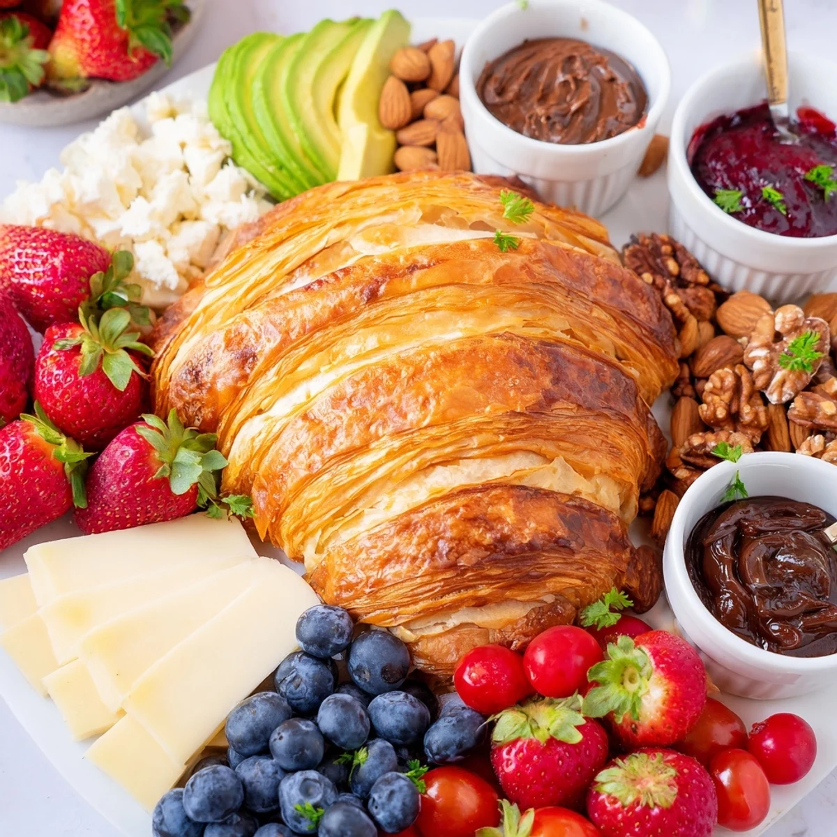 Cozy Fireplace Croissant Board