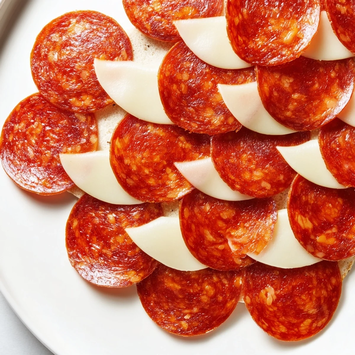 Savory Dragon Scale appetizer shows a platter of pepperoni and cheese, perfect party food, ready to eat.