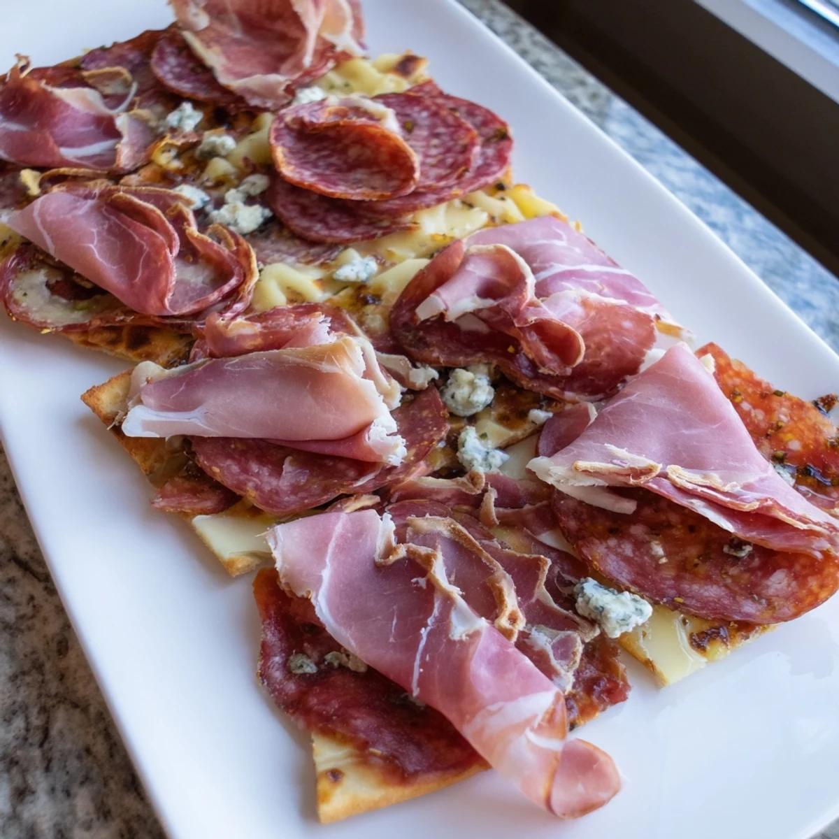 Rustic artisan flatbread rafts