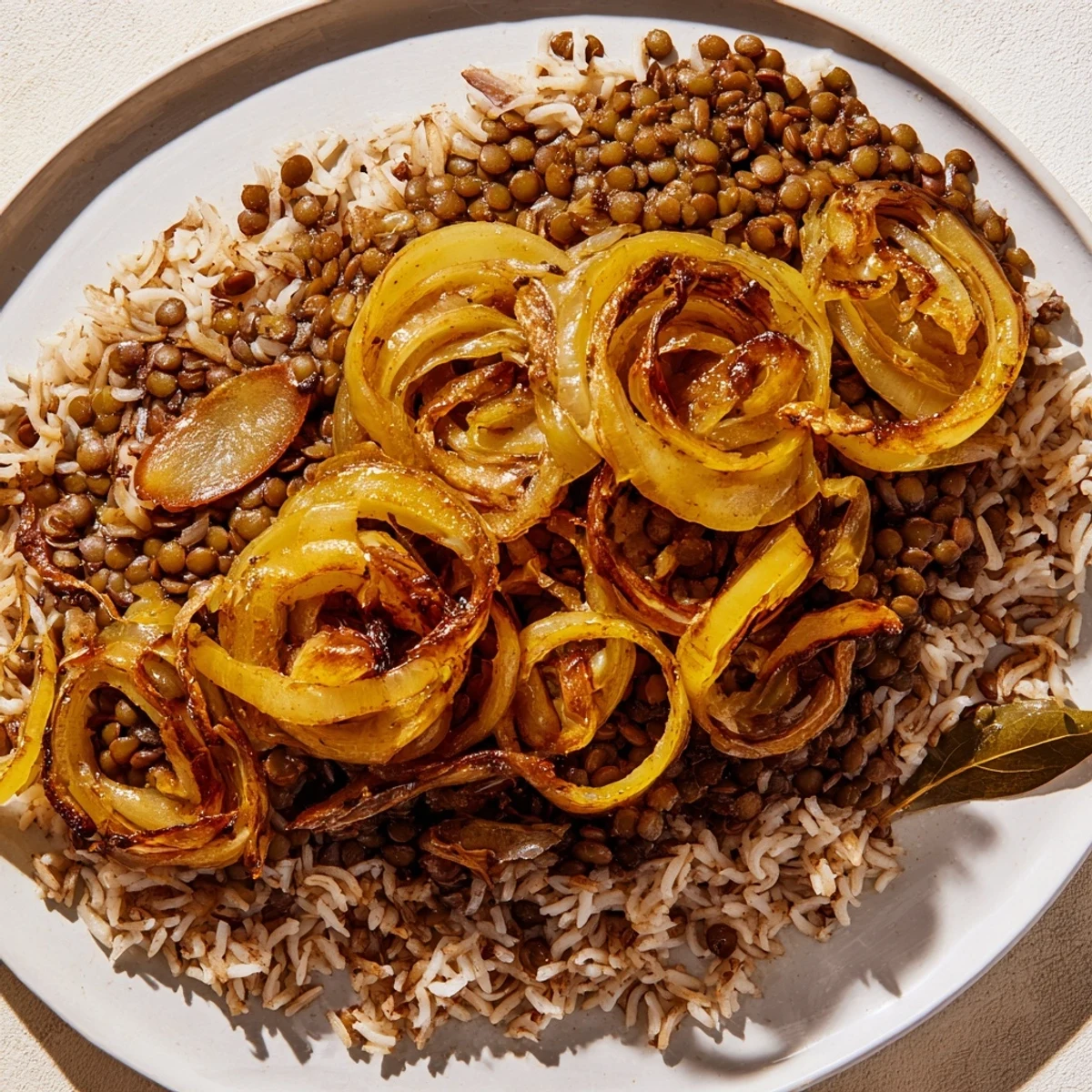 Lebanese Mjadra Lentils Rice