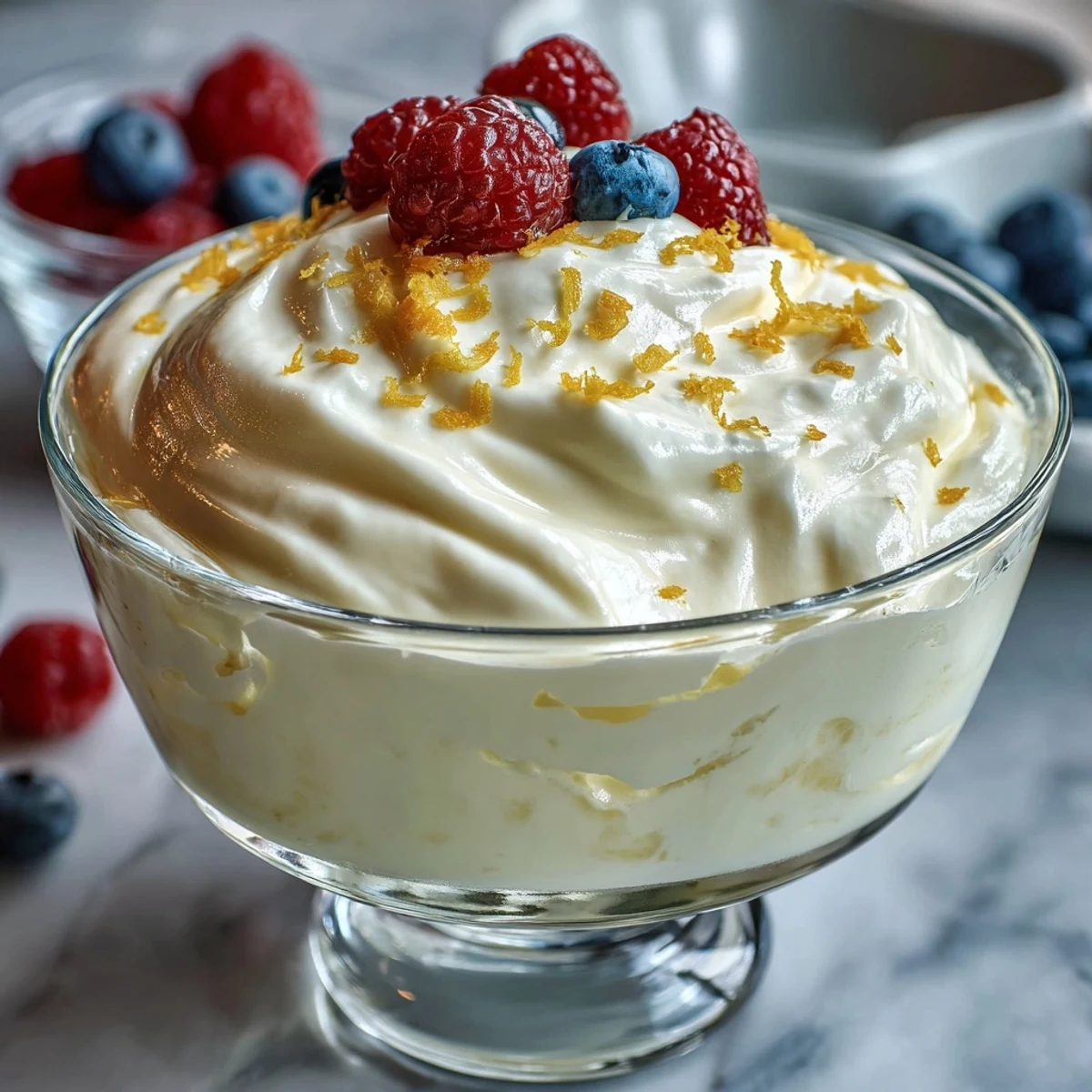 Lemon Fool - Classic British Citrus Dessert with Whipped Cream