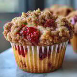 Strawberry Sourdough Muffins
