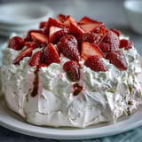 Strawberry Pavlova with Cream