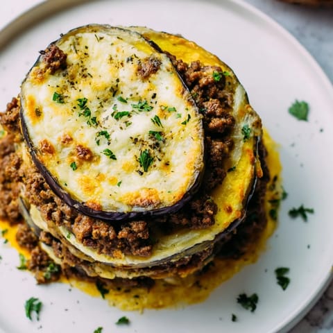 Moussaka with Beef Eggplant