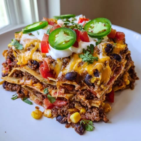 Taco Lasagna Fusion Dish