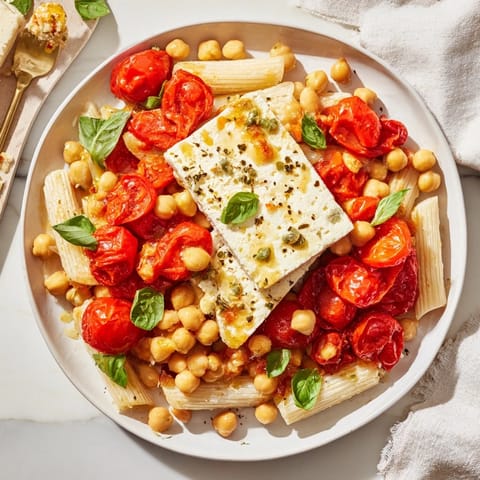 Baked Feta Chickpeas Tomatoes