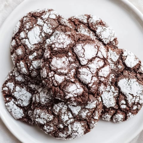 Chocolate Gingerbread Crinkle Cookies