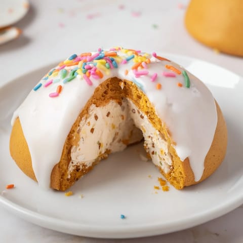 Warm Quick Christmas Biscuit Bombs, drizzled with glaze and holiday sprinkles, promise a festive treat.