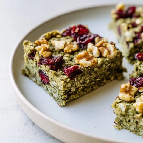 Matcha Cranberry Oat Bars