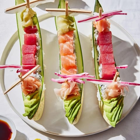 Sushi Sailboats Fresh Fish