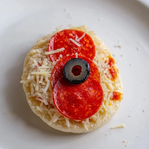Santa Belt Mini Pizza Bites with pepperoni belts and bubbly cheese are a fun holiday appetizer.