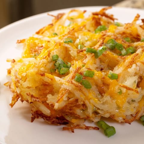 Cheesy Hash Brown Waffles