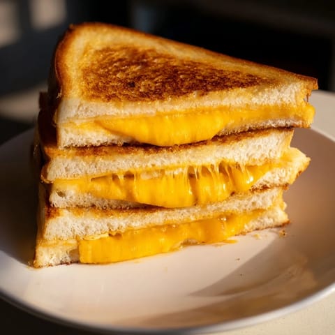 Mouthwatering image of a golden Air Fryer Grilled Cheese, perfectly browned and ready to savor.