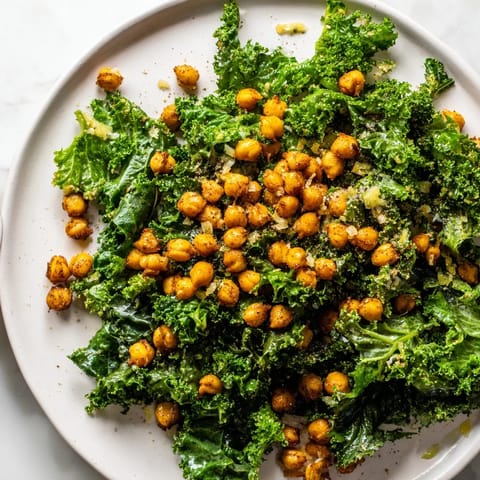 Warm Kale Crisp Chickpeas