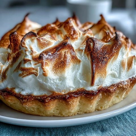 A freshly sliced wedge of Lemon Meringue Pie reveals the bright yellow filling and flaky, golden-brown pastry crust.