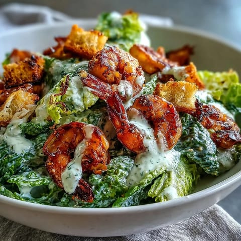 Grilled chicken slices and creamy homemade Caesar dressing add savory flavor to the Romaine Caesar Bowl.