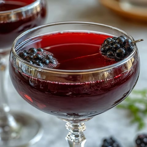 Rich French blackcurrant liqueur with crushed berries and sugar in a mason jar during infusion.  