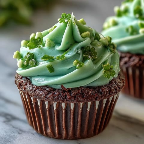 Green Velvet St Patricks Cupcakes