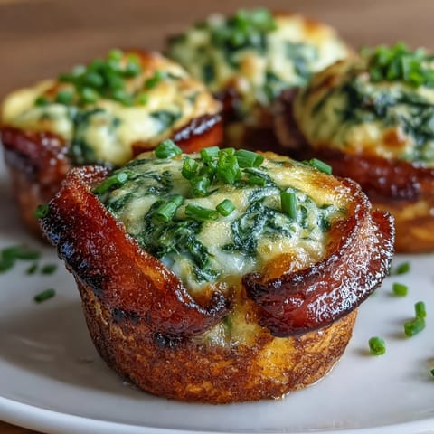 Whimsical green eggs and ham baked in muffin cups, perfect for a playful breakfast.  