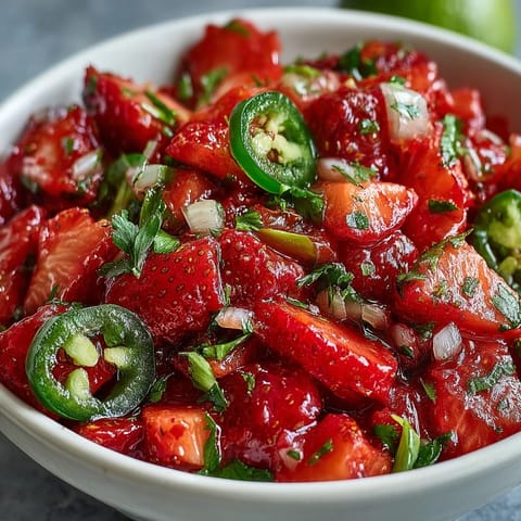 Fresh Strawberry Salsa Lime