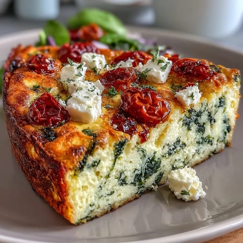 Spinach Feta Frittata Tomatoes