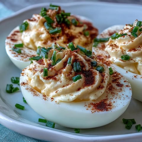 Classic Deviled Eggs Paprika Chives