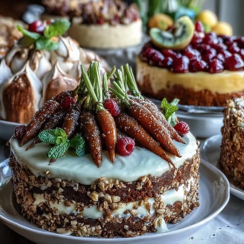 Easter Dessert Carrot Pavlova Lemon