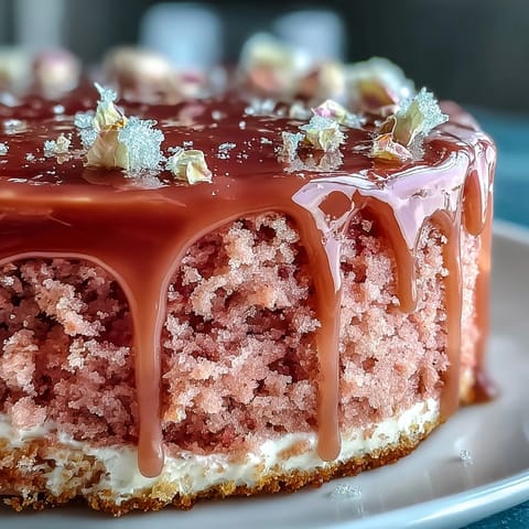 Elegant Bridal Shower Rosé Velvet Cake, shimmering with gold drips.