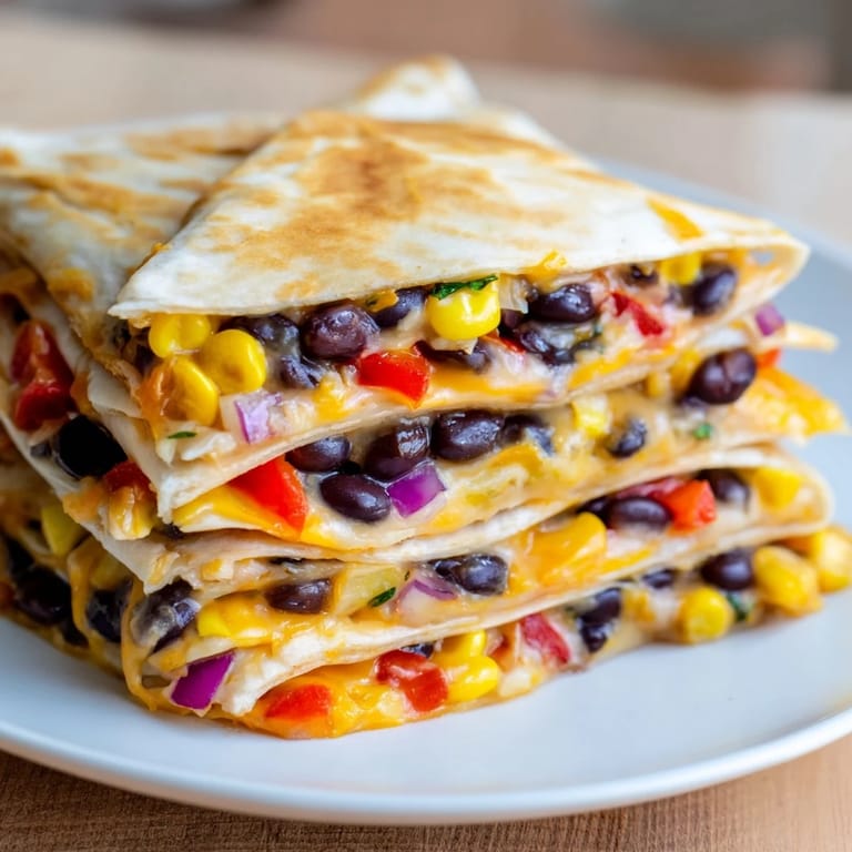 This cheesy Tortilla Wrap Hack features warm beans and vegetables, perfect for a quick lunch.