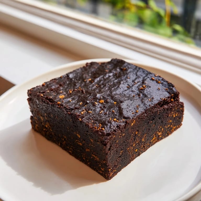 These healthy Pumpkin Workout Brownies are rich, dark, and perfectly fudgy, ready for a post-workout treat.