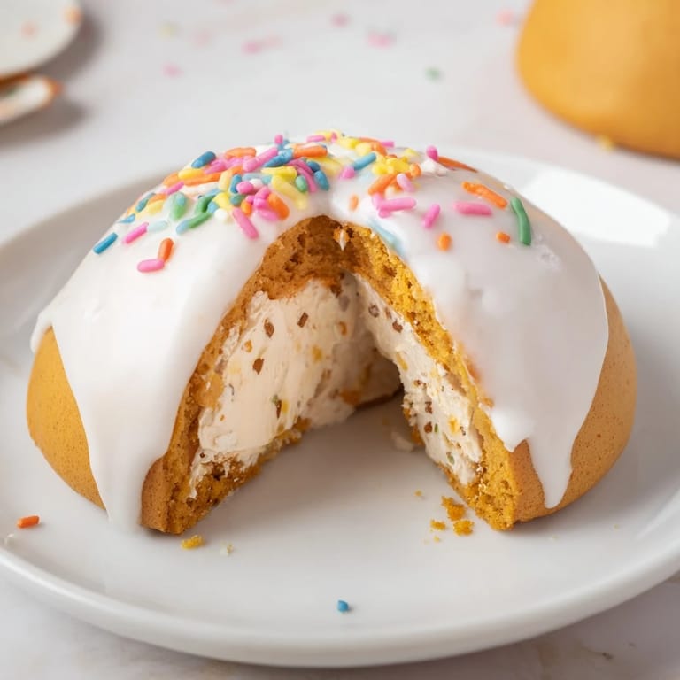 Warm Quick Christmas Biscuit Bombs, drizzled with glaze and holiday sprinkles, promise a festive treat.