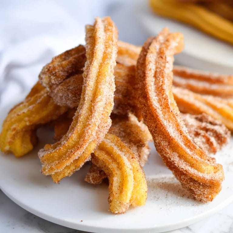 Drizzled melted butter with sweet cinnamon sugar coats a batch of Express Cinnamon Sugar Churro Waffles.