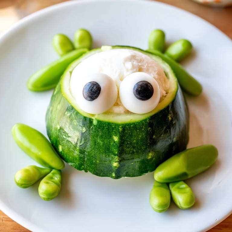 Whimsical Frog Pond Snack Tray: Colorful grapes, blueberries, and veggies arranged in this fun snack.