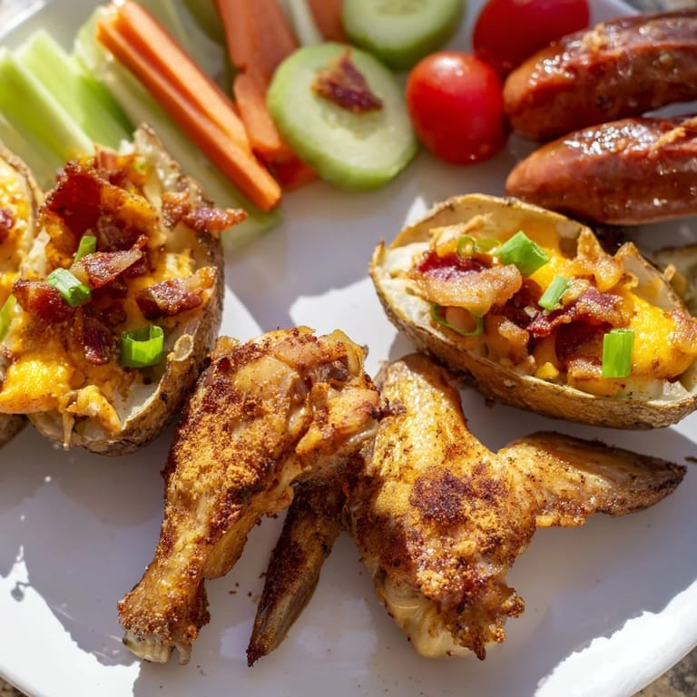 This delicious Touchdown Football Tailgate Spread showcases a crowd-pleasing appetizer platter, ready to share.