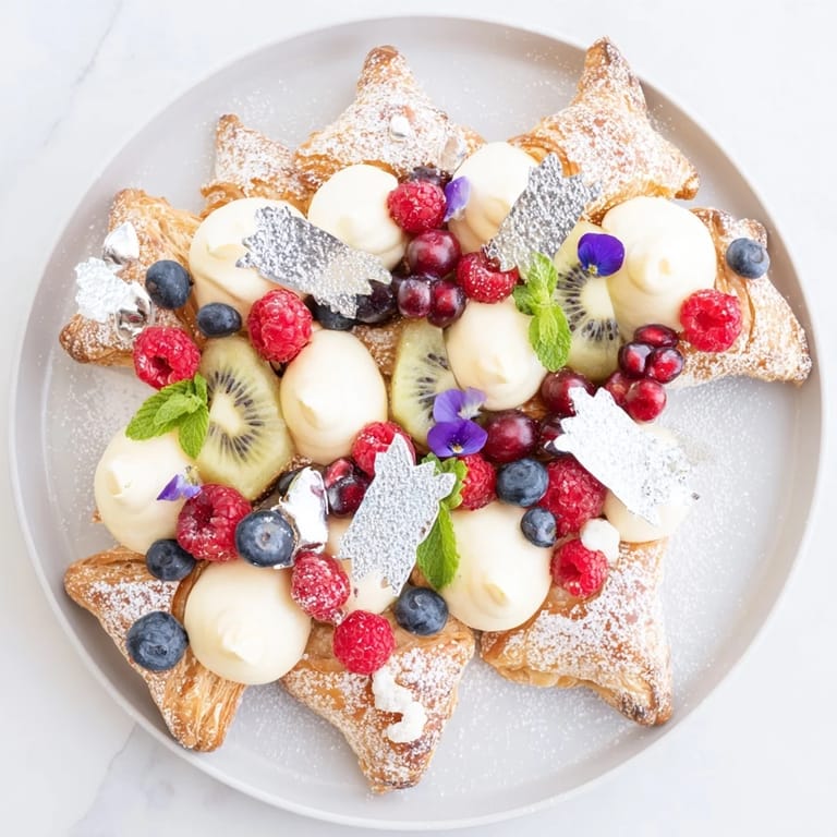 This elegant Luxury Diamond Engagement Platter features golden pastries and creamy vanilla for a special occasion.