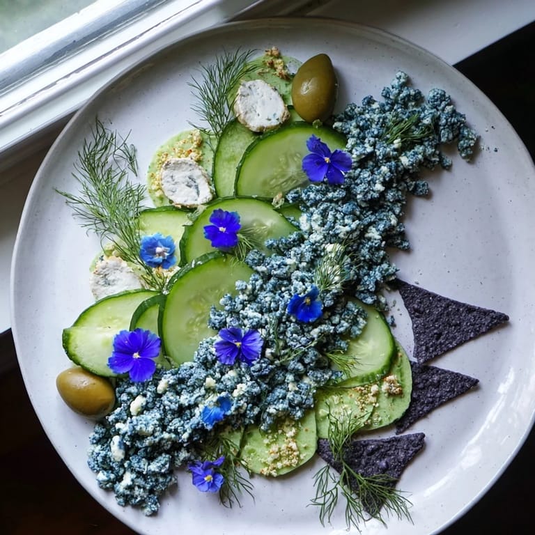 This beautiful Deep Sea Ocean Wave platter features colorful fruits and vegetables arranged like ocean waves.