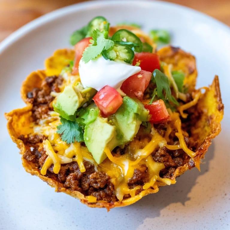 A close-up of delicious mini taco cups, loaded and topped with fresh ingredients—a party favorite.
