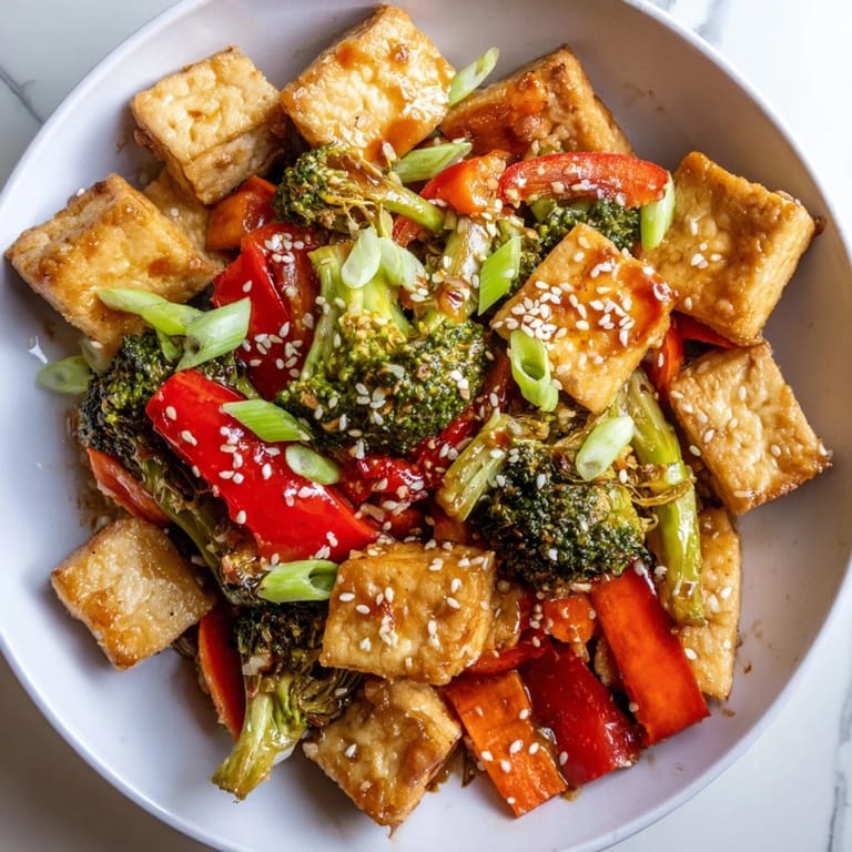 Delicious, plant-based Honey Garlic Tofu Bowls with perfectly cooked tofu, ready for a satisfying dinner.
